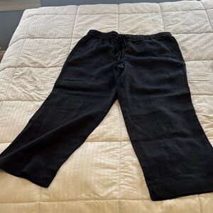 Talbots Women's Navy Linen Pants